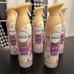 5x Febreze Luxe Air Cuddle Weather Chai Tea Vanilla Spray 8.8 oz. Brand New